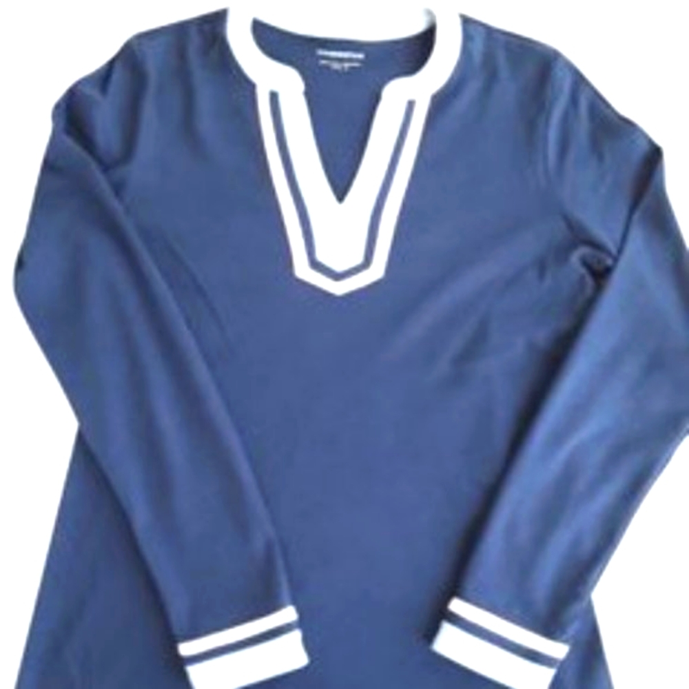 Navy Blue Cotton Tunic, M